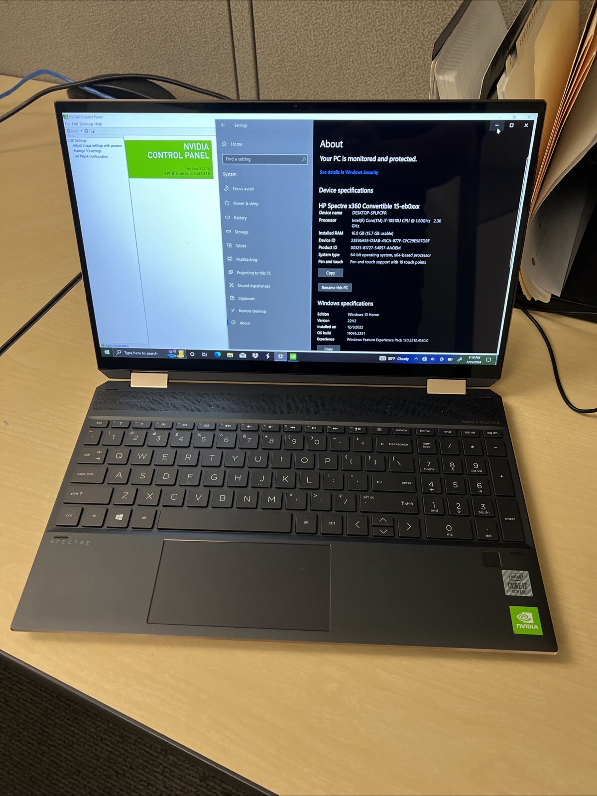 HP Spectre X360 2-in-1 15.6″ (512GB SSD, Intel Core i7 10th Gen, 16GB, NVIDIA)