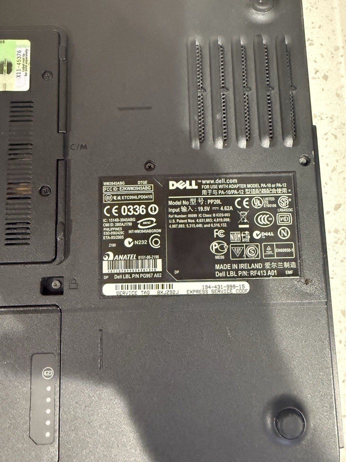 Dell Inspiron 6400 Laptop Intel Centrino 15.4″ Windows XP Media Center Wi-Fi DVD