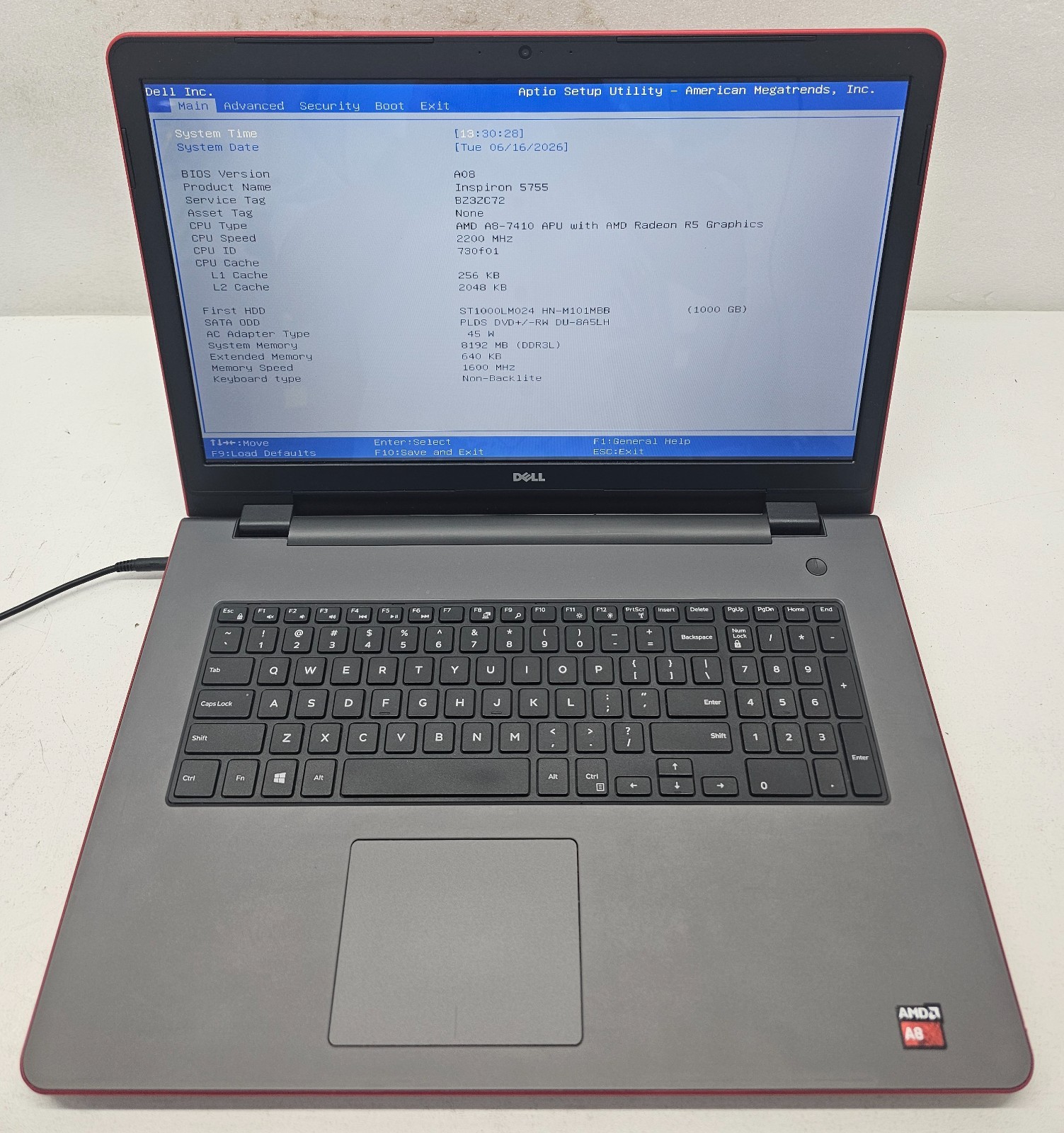 Dell Inspiron 5755 17.3″ Laptop AMD A8-7410 8GB Ram 1TB HDD NO OS (FL)