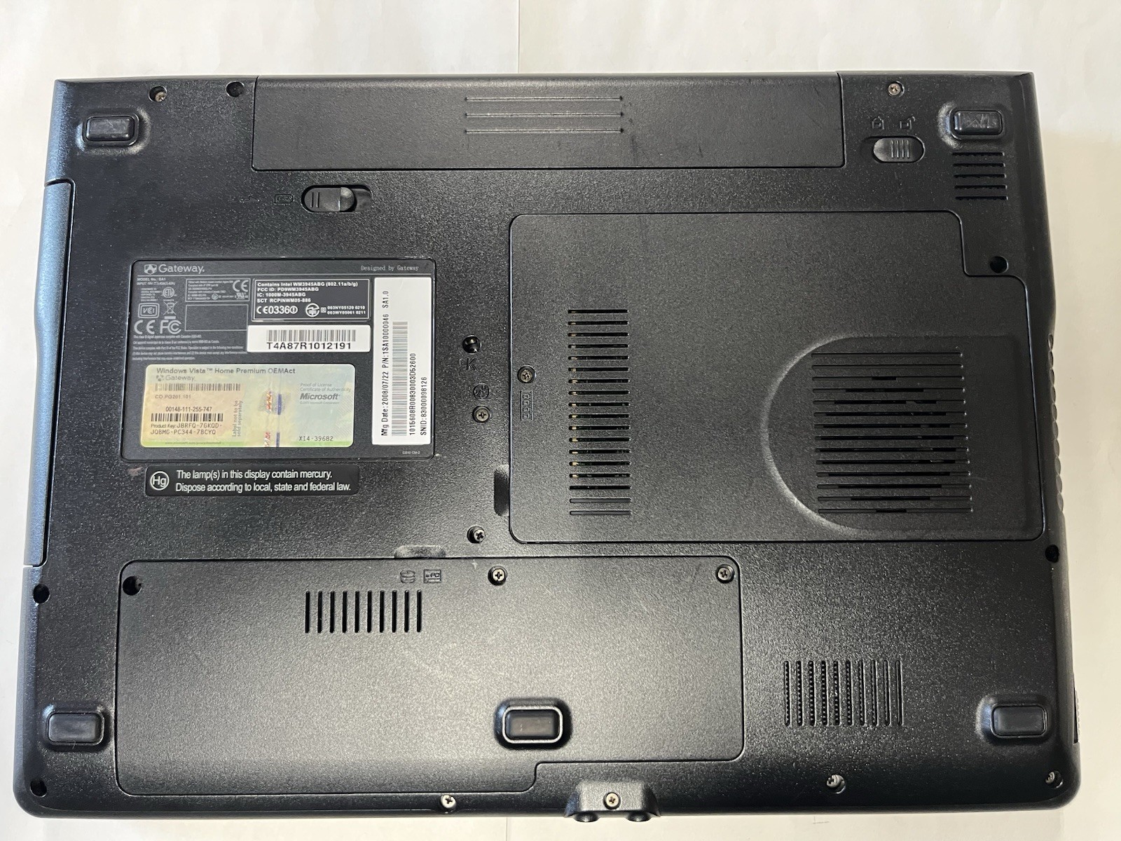 Gateway M-6843 15.4″ Red Laptop Not Working FOR PARTS