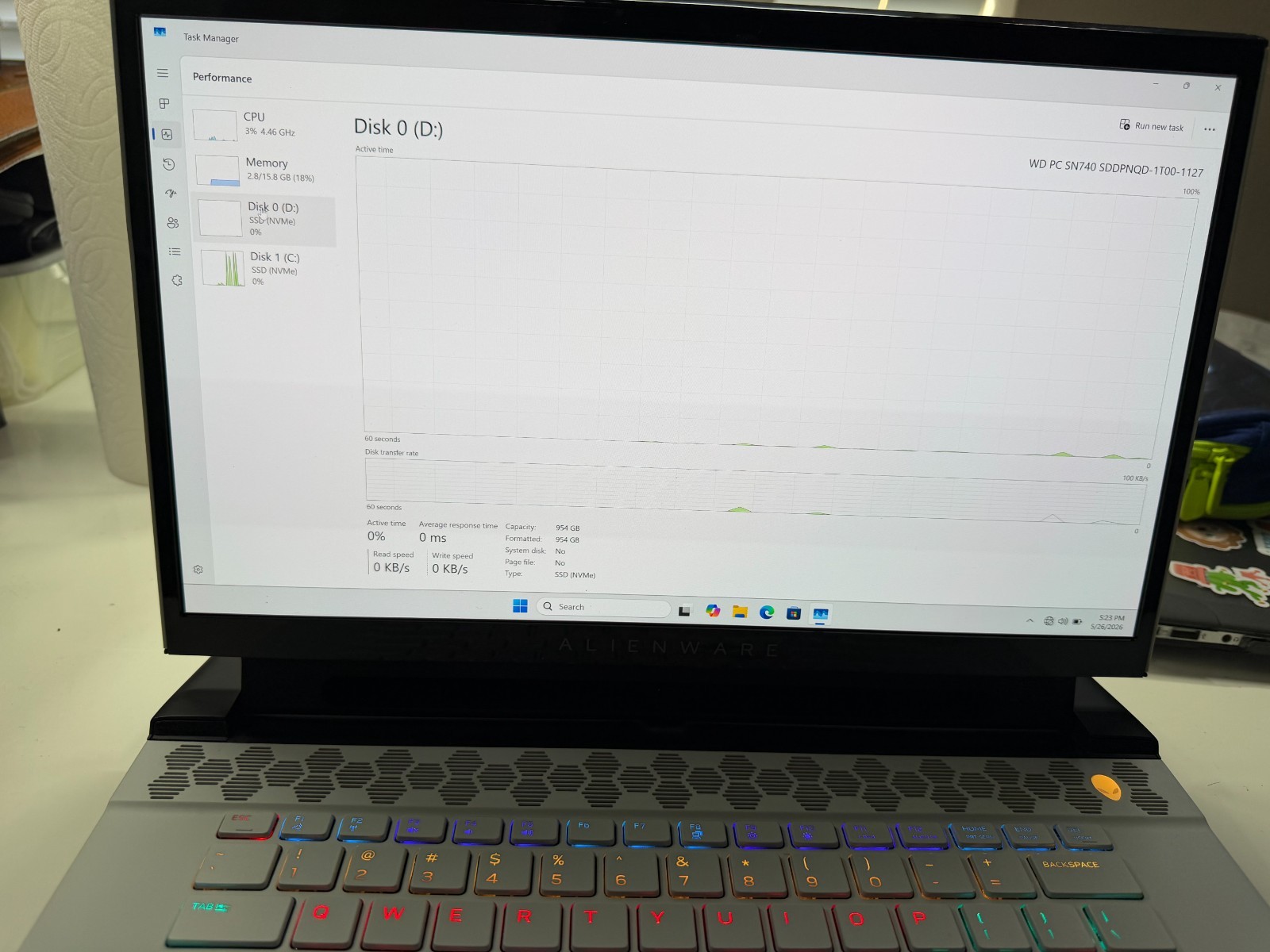 ALIENWARE M15 R2 LAPTOP, i9, 16GB, 5T M.2, WINDOWS 11