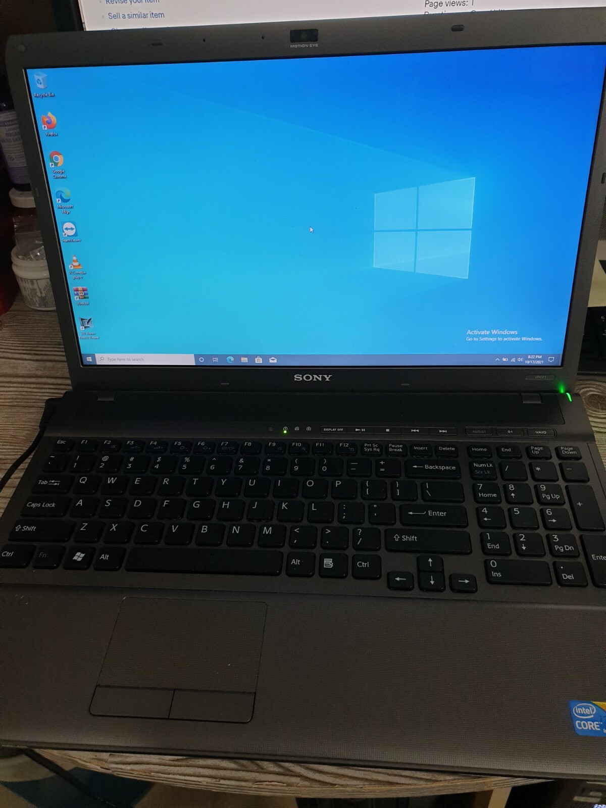 Sony VAIO INTEL CORE I7-Q740 1.73 GHz 16.4IN 500GB 8GB Ram Win10 Nvidia G310M