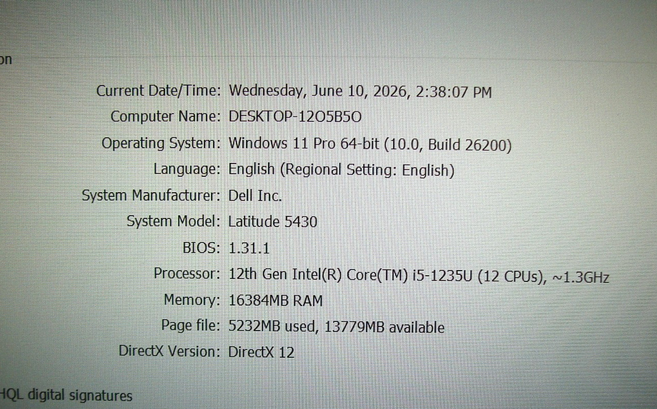 Dell Latitude 5430 14″ FHD i5-1235U 1.3GHz 4G LTE 16GB 256GB SSD W11P +PA