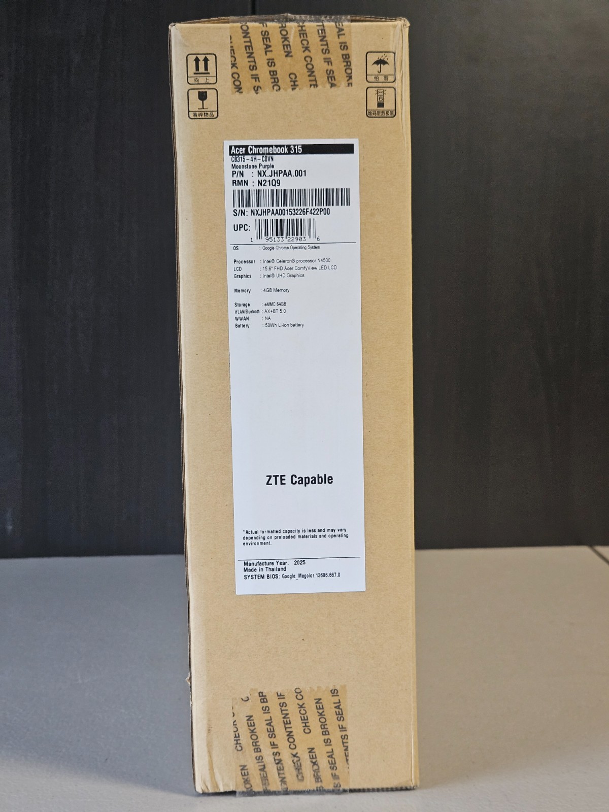Acer Chromebook 315 CB315-4H-COVN 15.6″ N4500 4GB Moonstone Purple -New & Sealed