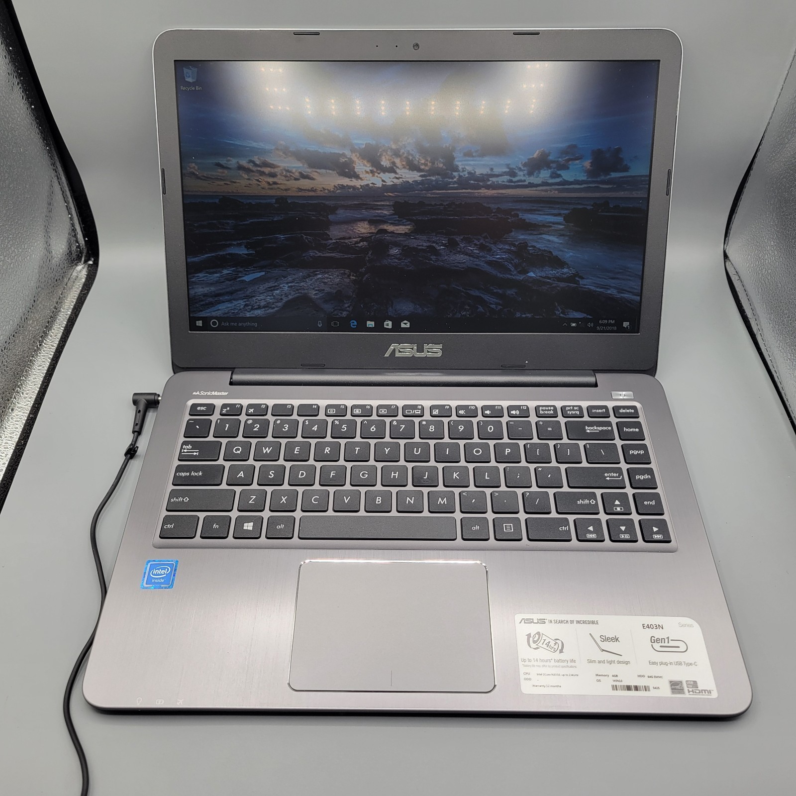 Asus Notebook PC E403N E403N 14″ Celeron N3350 1.1GHz 4GB RAM (FOR PARTS/REPAIR)
