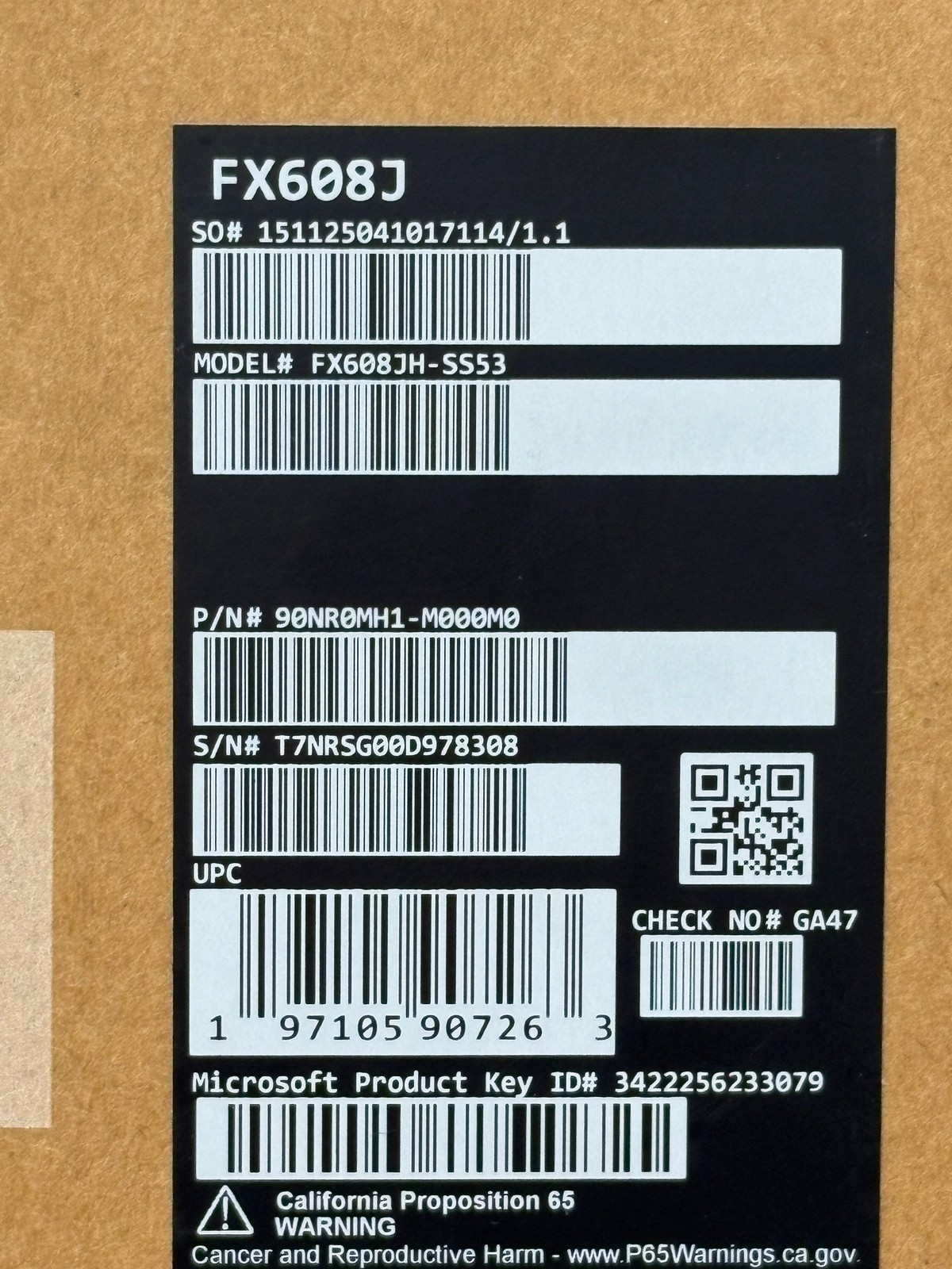 ASUS TUF Gaming F16 FX608JH-SS53 16″ i5-13450HX RTX 5050 16GB 512GB SSD