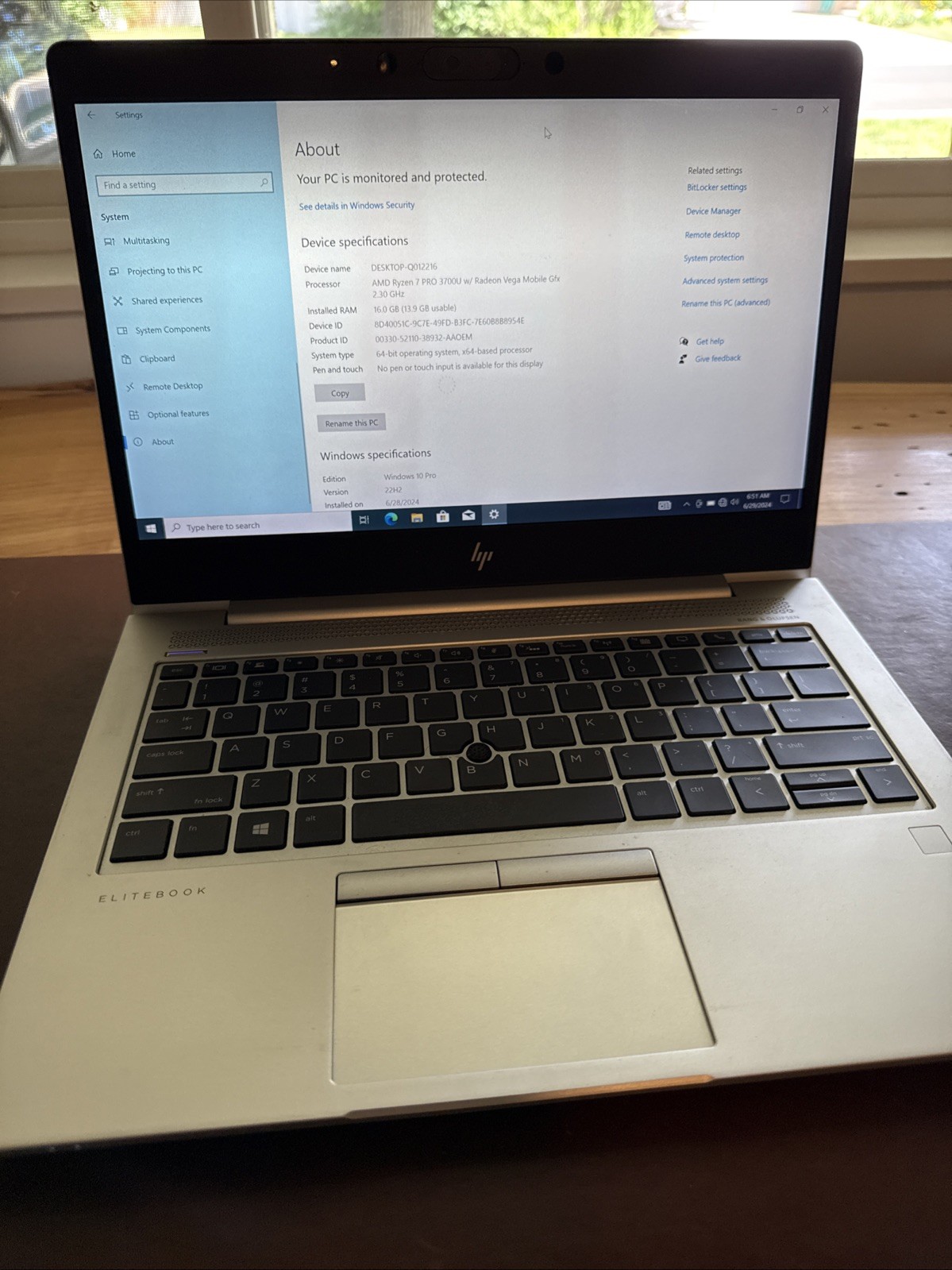 HP Elitebook 735 G6 13.3″ AMD Ryzen 7 PRO 3700U – 16GB RAM 256GB SSD – SureView