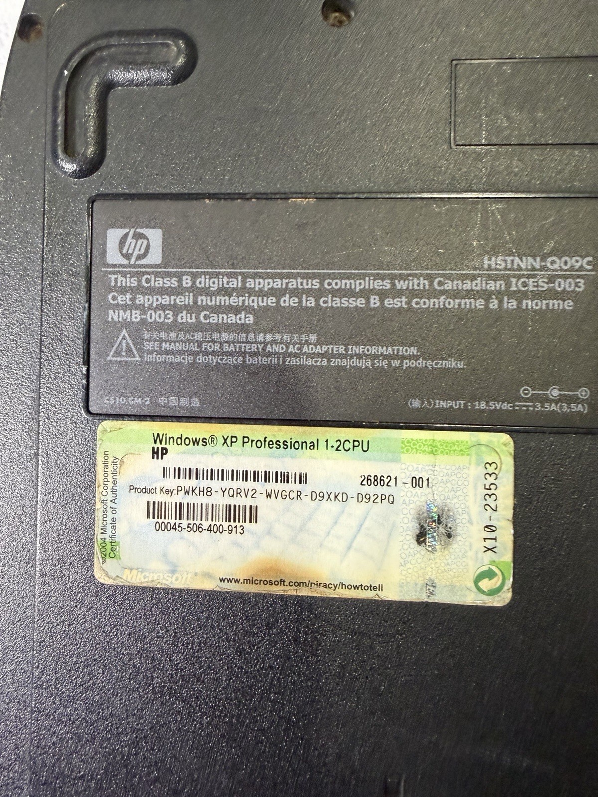HP Compaq nx9030 Laptop Intel Centrino Windows XP Excellent Condition No Charger