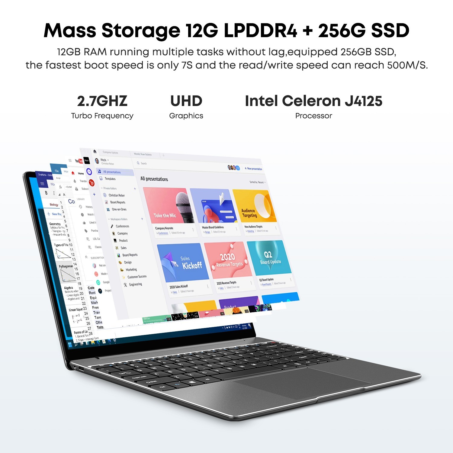 CHUWI GemiBook Pro 14.1″ Laptop, Intel J4125 Quad Core, 16GB RAM, 512GB SSD