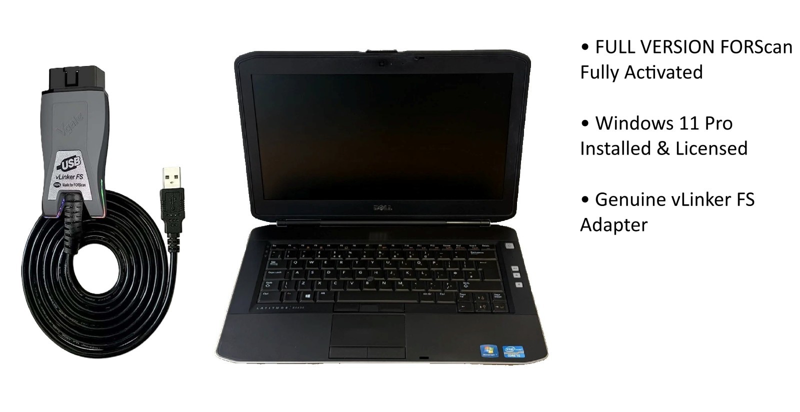 Ford Diagnostic Laptop Full Forscan with License Vlinker Plug & Play W10
