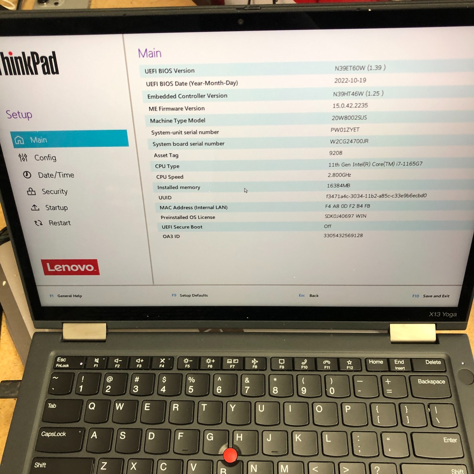 Lenovo ThinkPad X13 Yoga Gen 2 13″ 2-in-1 i7-1185G7 16GB RAM 512GB NVME *Read*