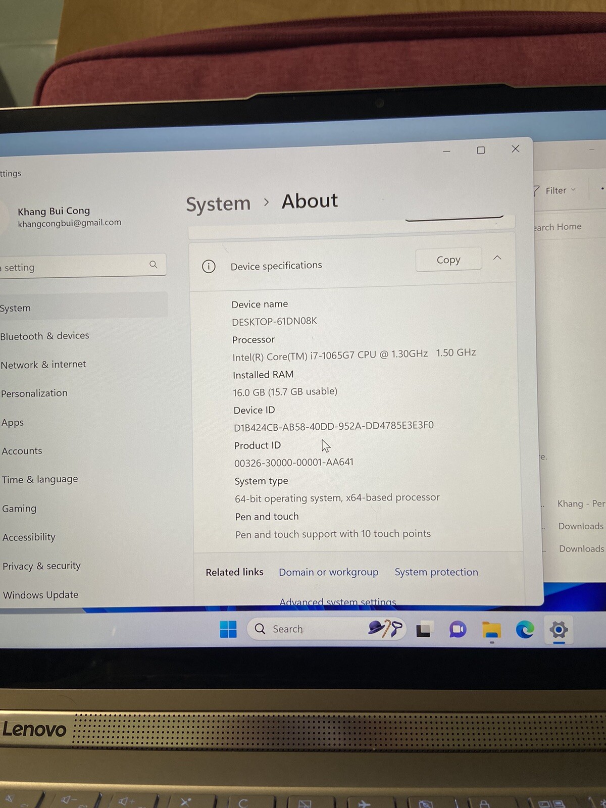 Lenovo Yoga 9 Series (Model C940-14iil)