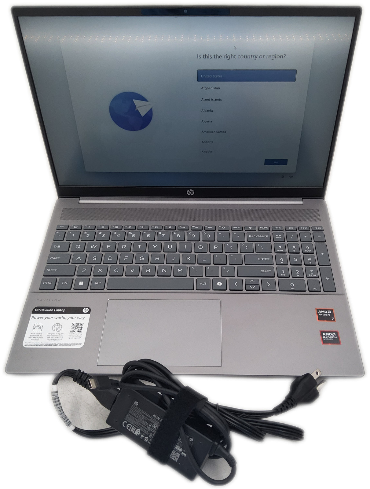 HP Pavilion 16-ag0070wm 16″ Laptop Ryzen 7 512GB SSD Win11 Used