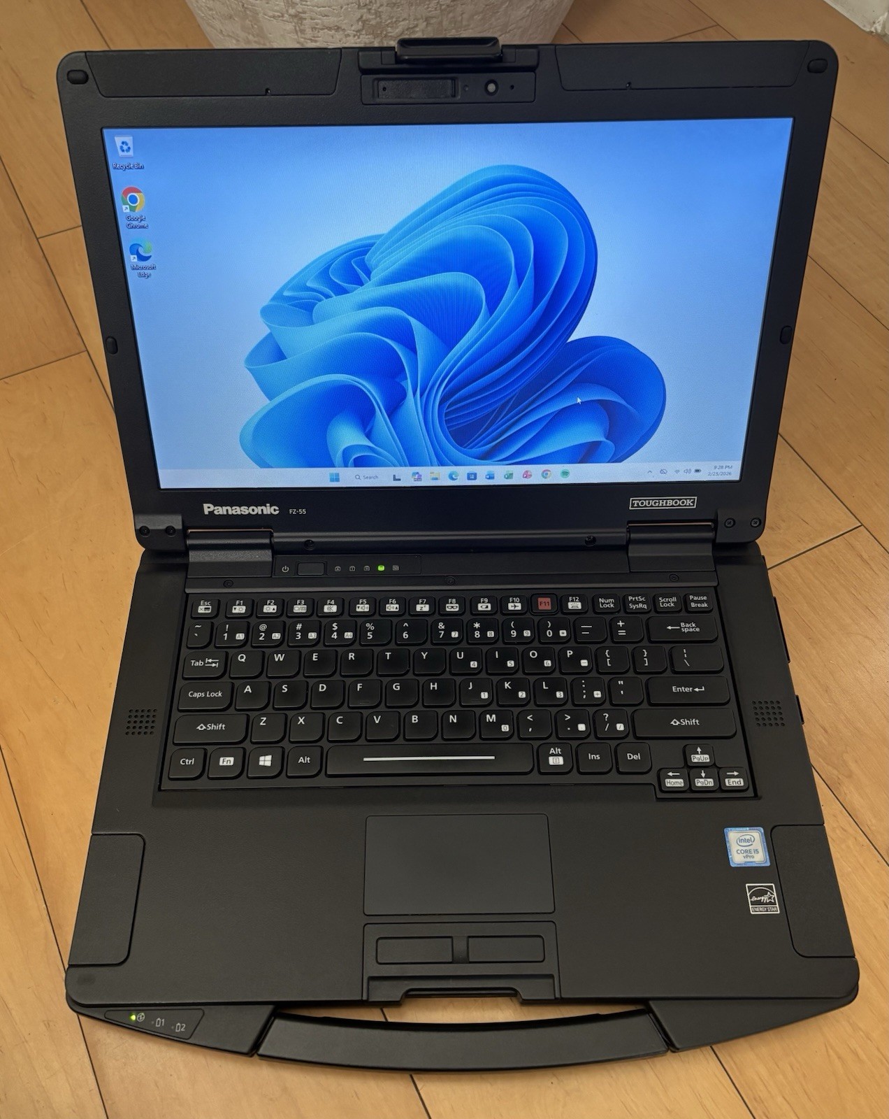 PANASONIC FZ-55 Toughbook Laptop i5 8365U 16GB 512GB 1.60GHz Win 11 p 1400 Hours