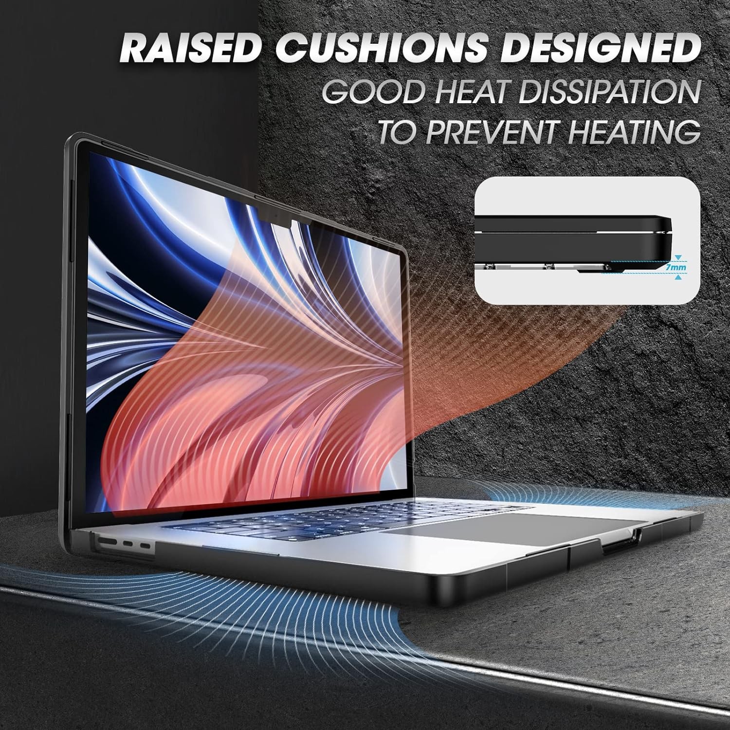 MacBook Air 15 Inch Case 2026/2025/2024/2023 Heavy Duty Shockproof Hard Shell Co