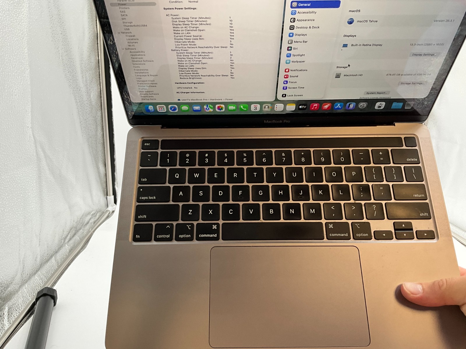 APPLE MacBook Pro 13 A2251 I5-1038NG7 16GB 512GB *PITTING TAHOE C02GFA66ML7H