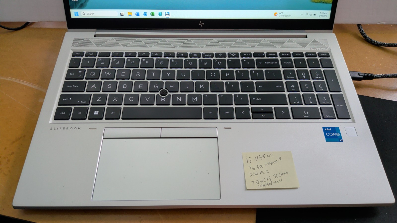 HP EliteBook 850 G8 15.6″ (Intel Core i5-1135G7, 256GB m.2 16GB RAM) Touchscreen