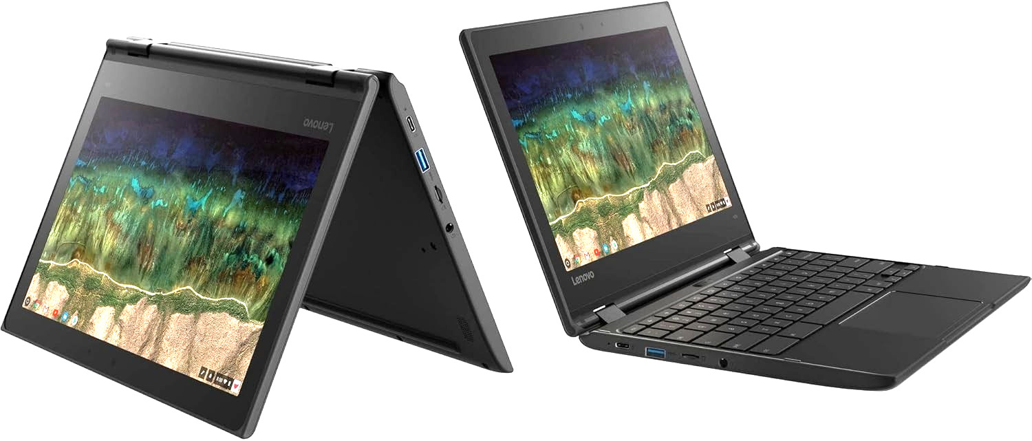 11.6″ 2-in-1 TouchScreen Lenovo Chromebook Laptop/Tablet: 4GB RAM 32GB Storage!