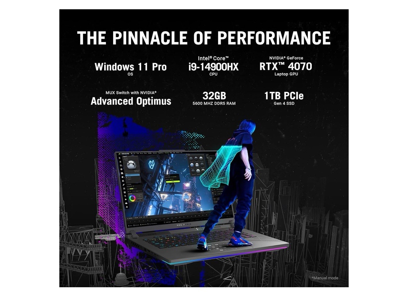 ASUS ROG Strix G16 16” QHD i9-14900HX 1TB SSD 32GB DDR5 RTX 4070 – Eclipse Gray