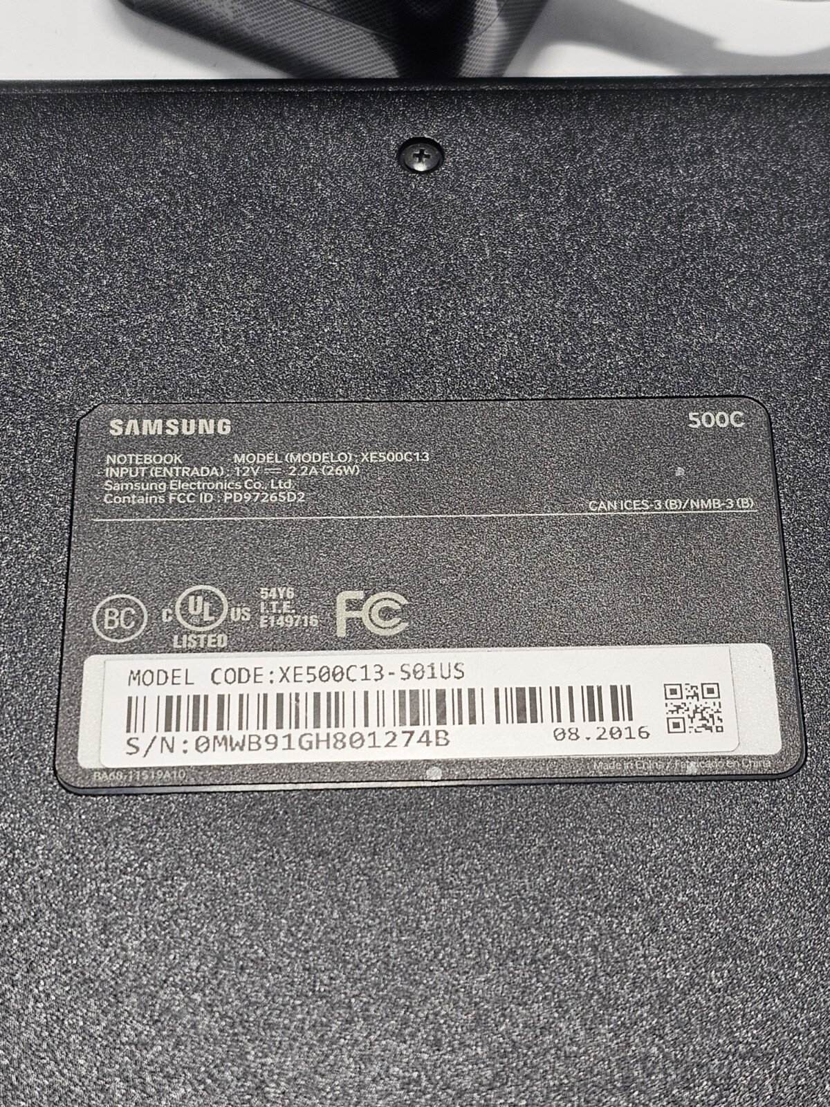 Samsung Chromebook 3 4GB Ram 16GB 11.6-Inch Laptop – Black – XE500C13