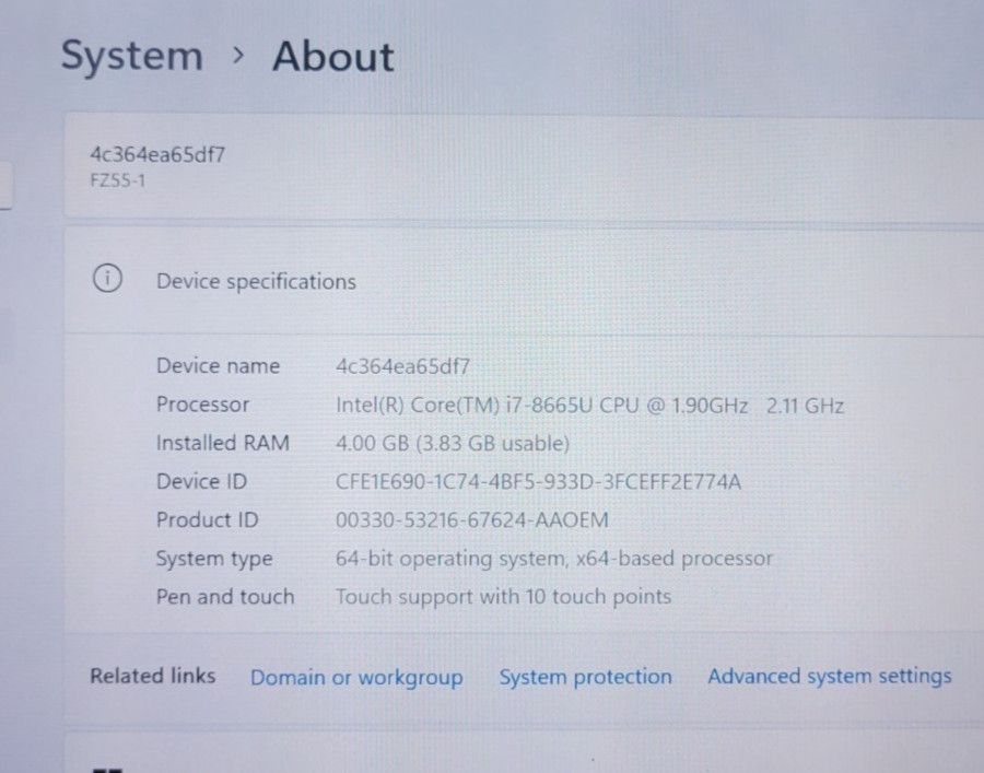 Panasonic Toughbook FZ-55 MK1 (120GB 4GB Core i7)