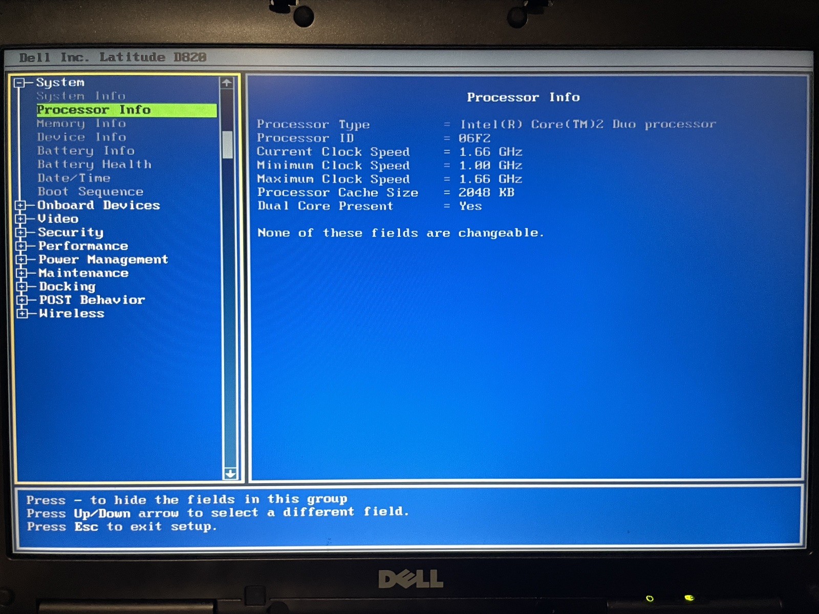 Dell Latitude D820 Retro Windows XP Laptop