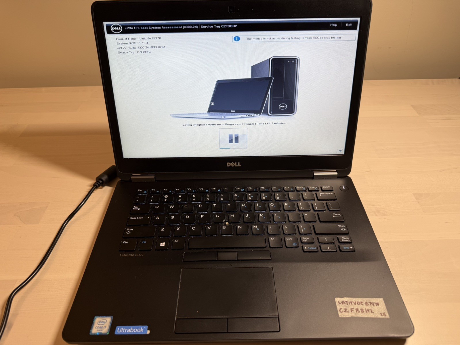 Dell Latitude E7470 Laptop Intel Core i7 6th Gen No HD/OS/AC Adapter