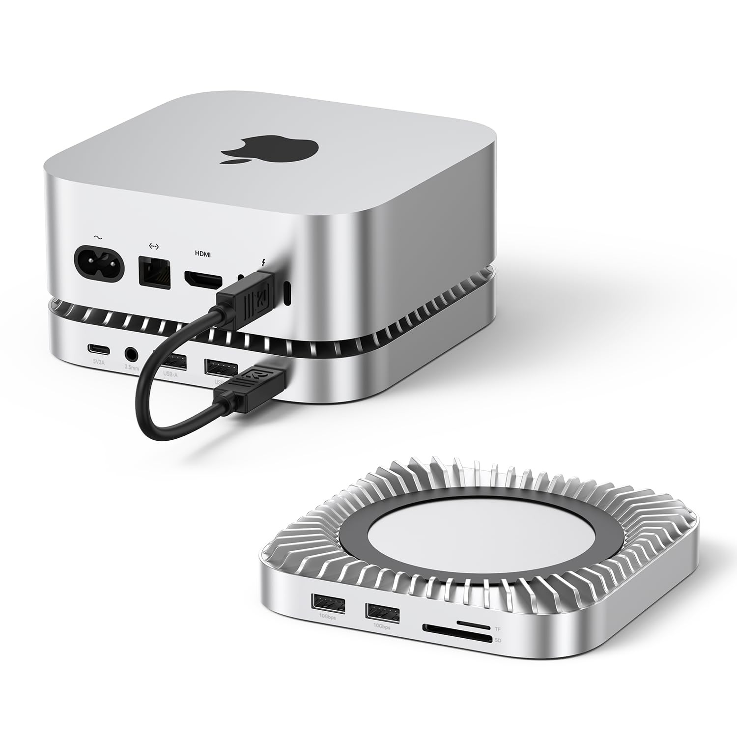 Raycue Mac mini M4 Dock Stand 8TB NVMe SSD Enclosure Dual 10Gbps USB-A 10G USB-C