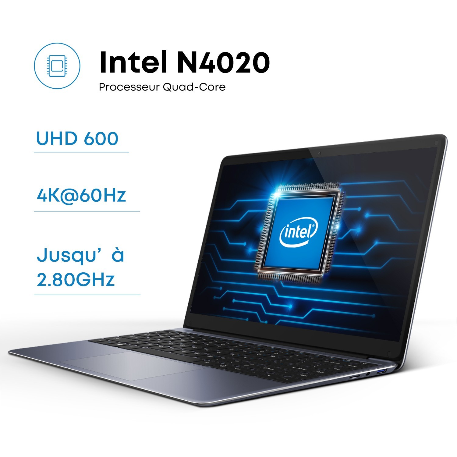 CHUWI Laptop 14.1” HD Intel Celeron N4000 8GB 256GB SSD Webcam Windows 11 H