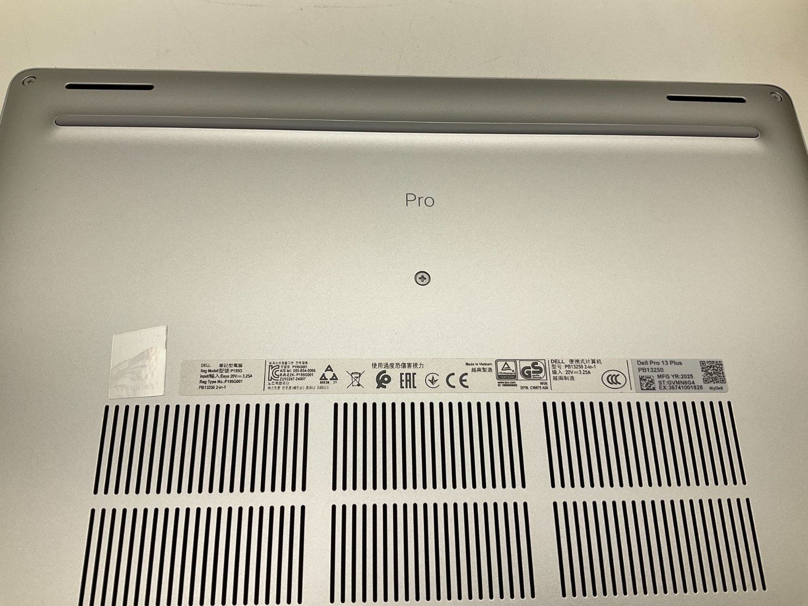 Dell Pro 13 Plus Laptop Touch 13.3″ Core Ultra 7-265V 32GB 512GB Warnt 12/2028