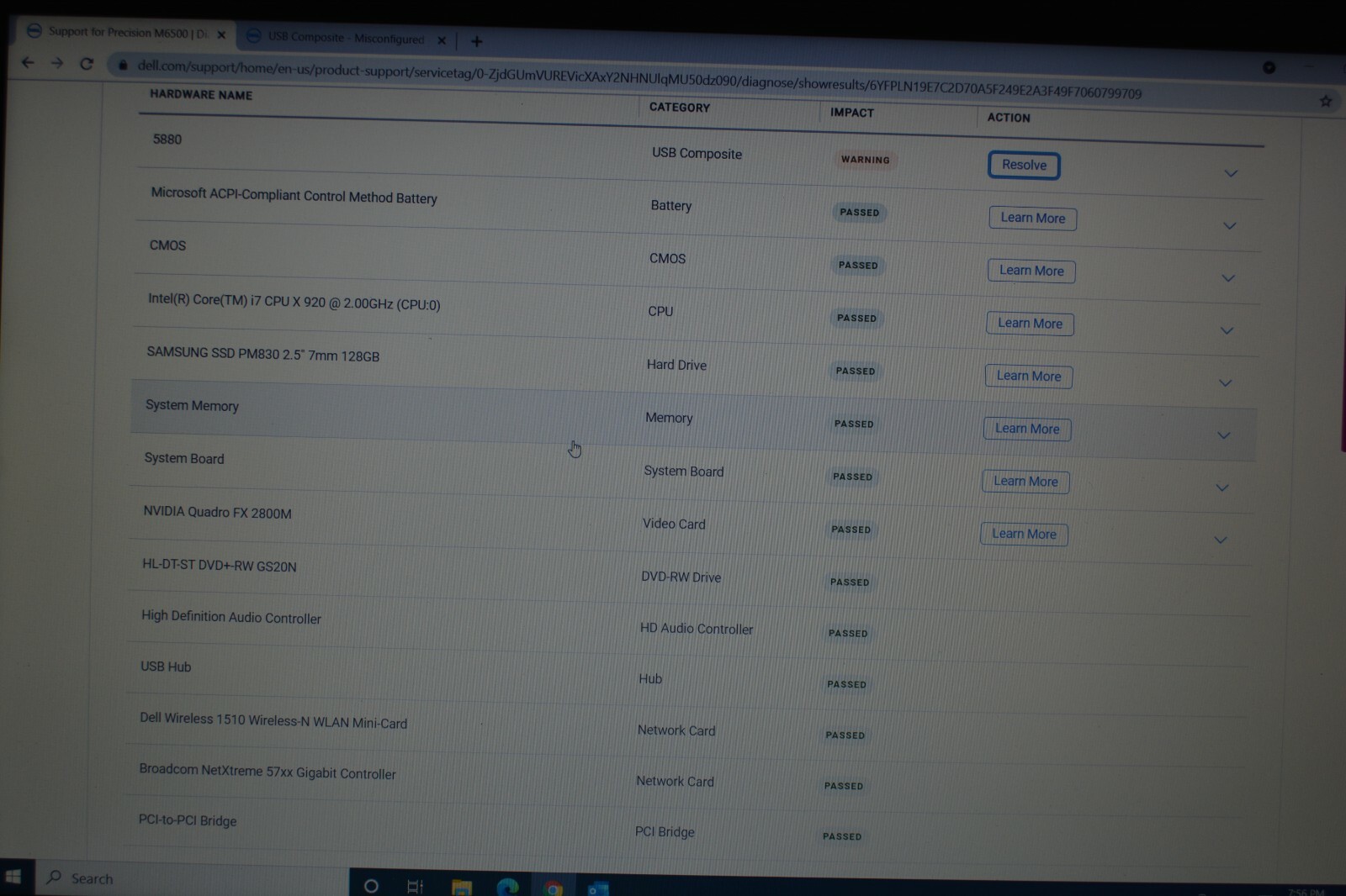 Dell Precision M6500 17in. I7 920x Extreme Nvidia Evo 830 SSD Win 10 1920×1200