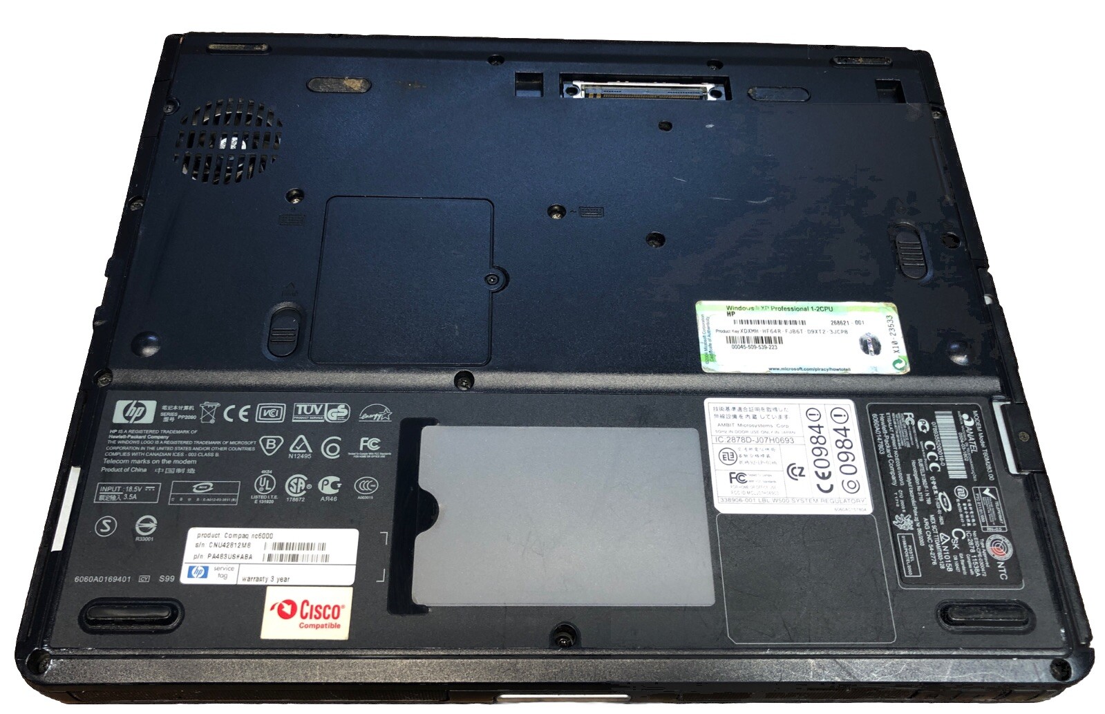 Hp Compaq nc6000 Intel Pentium M 1500MHz 512MB READ