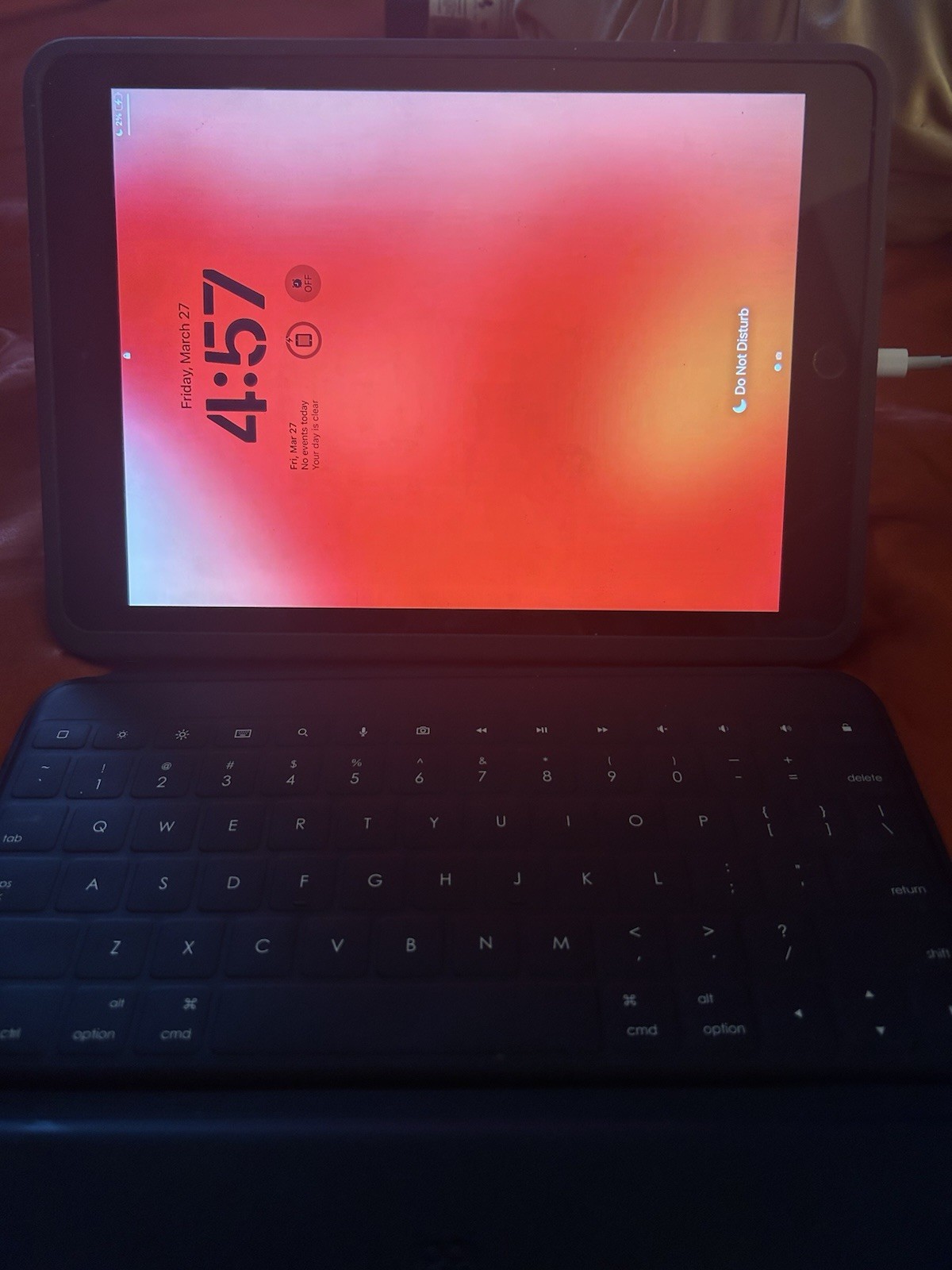 Apple iPad 7 with Logitech Keyboard Folio for Apple Tablet, Plastic, Black