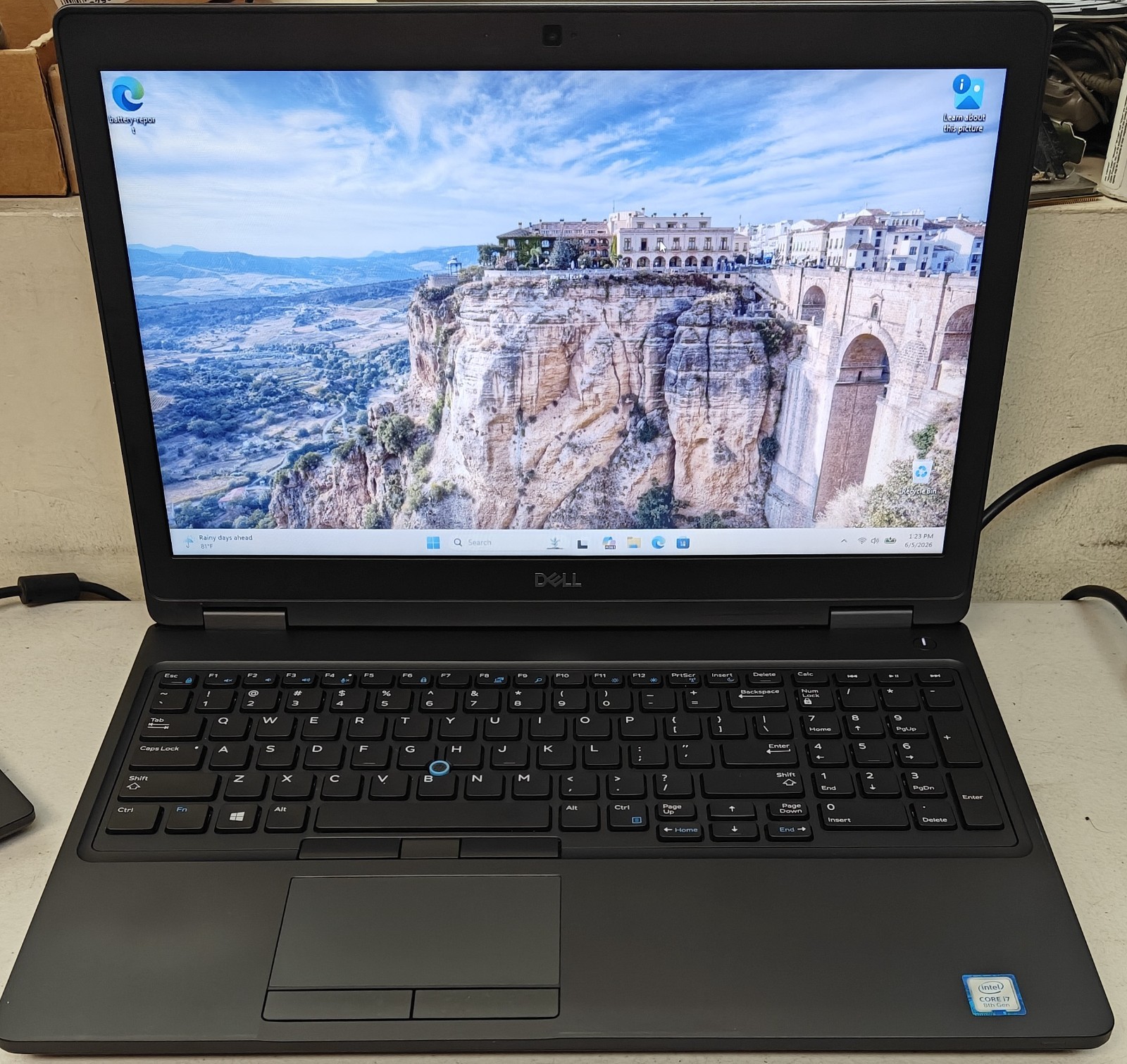 Dell Latitude 5591 i7-8850H 2.6GHz, 8GB RAM, 256GB M.2 SATA, MX130, Win 11 Pro