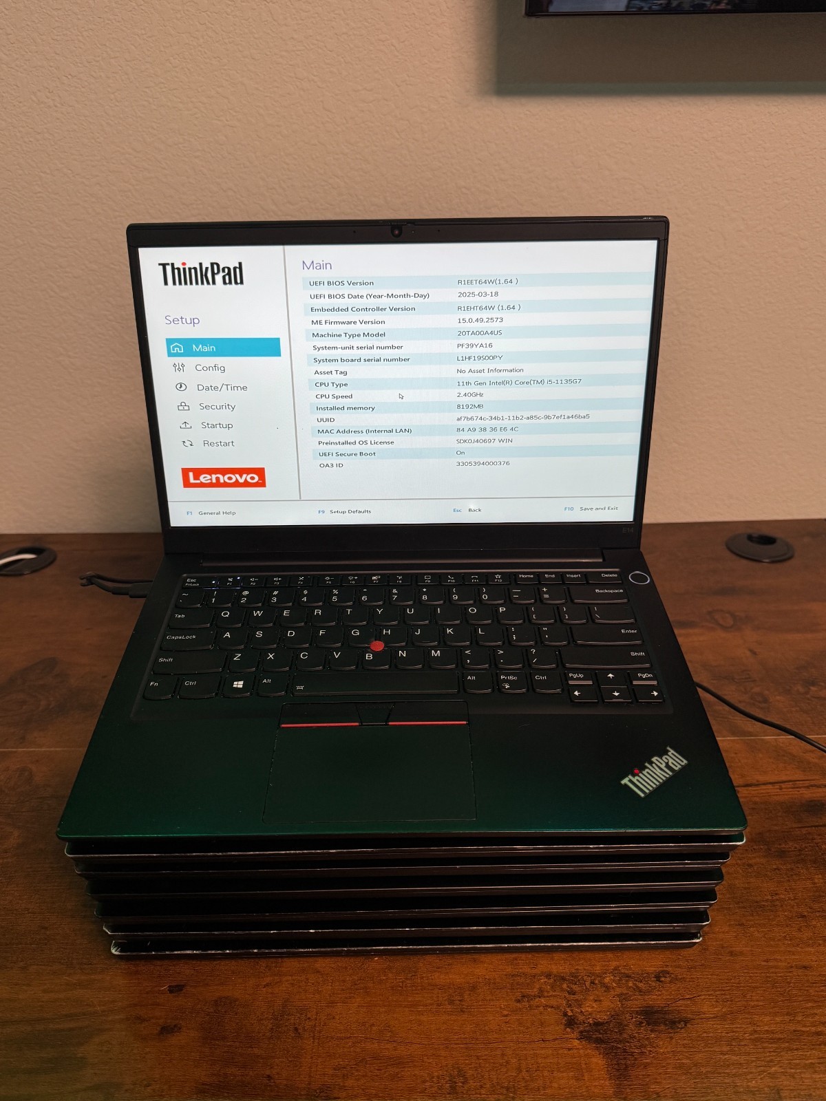 Lot of 7 Lenovo ThinkPad E14 Gen 2 14″ Intel i5-1135G7 2.40GHz 8GB RAM NO SSD