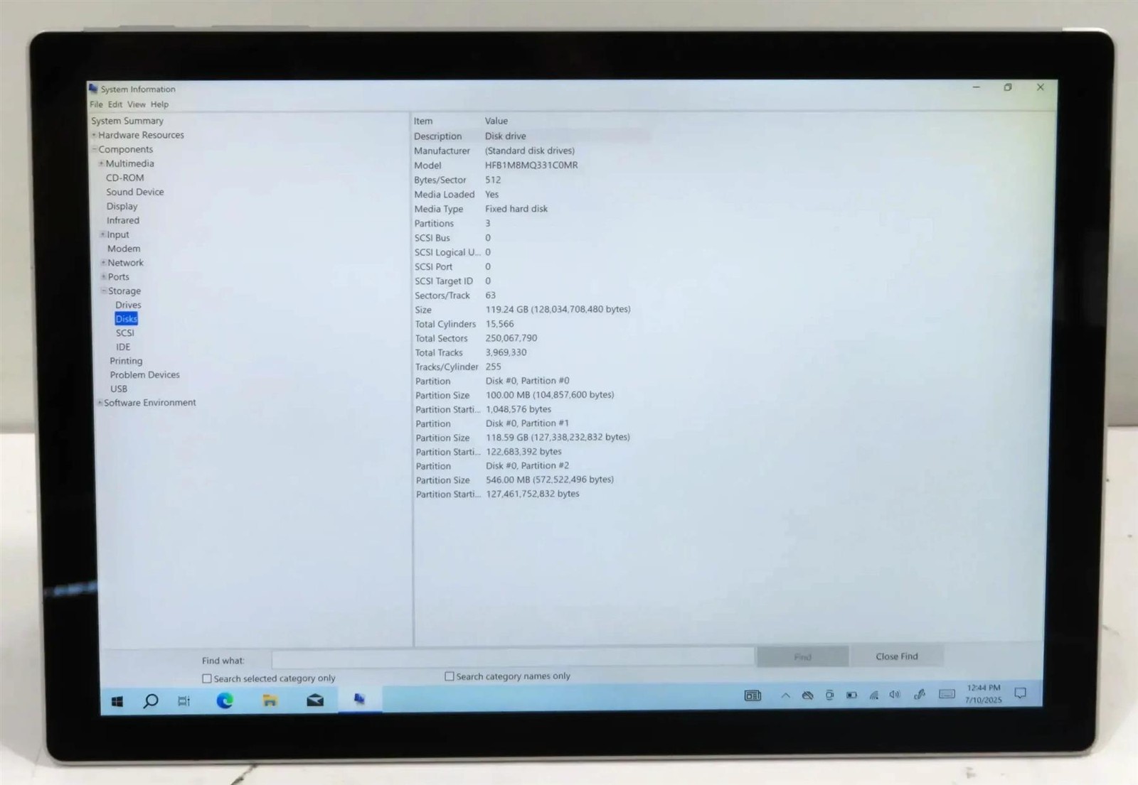 Microsoft Surface Pro 7 1866 Core i3-1005G1 1.19GHz 4GB 128GB Win 10 Home