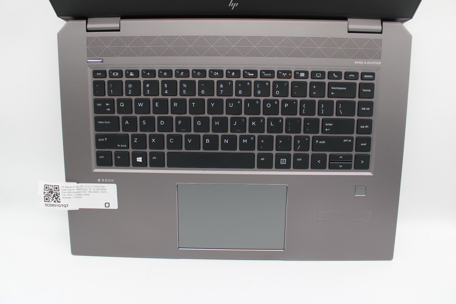 HP ZBook Studio G5 i9-9880H @ 2.3 GHz 32GB RAM 256GB SSD Win11H P2000