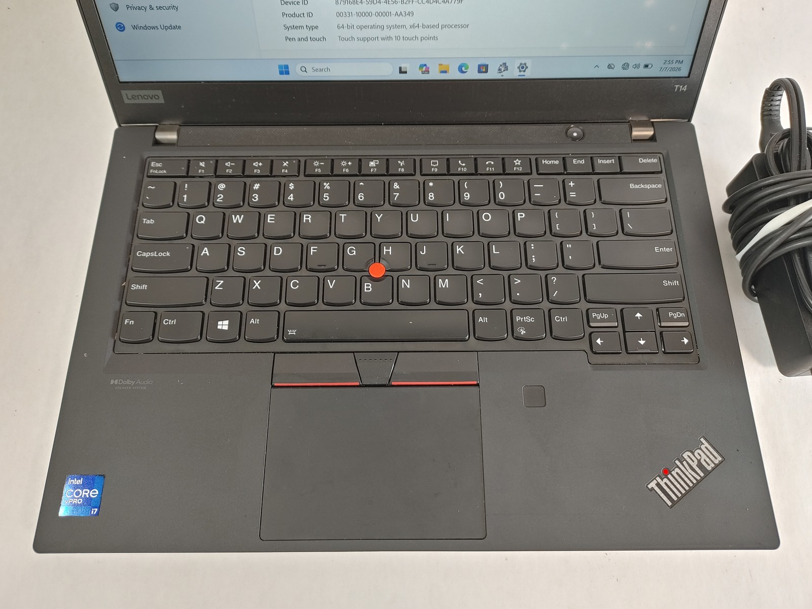Lenovo ThinkPad T14 Gen 2 Core i7-1185G7 3.00 GHz 32 GB DDR4 256 GB NVMe Windows