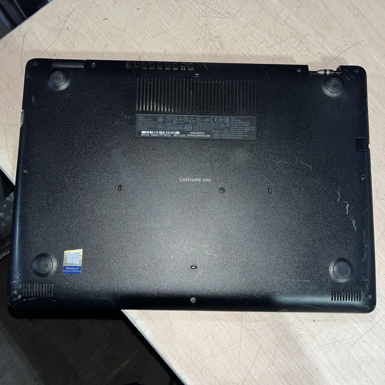 DELL LATITUDE 3490 INTEL CORE I5-8250U 1.60GHZ 4GB RAM NO HD