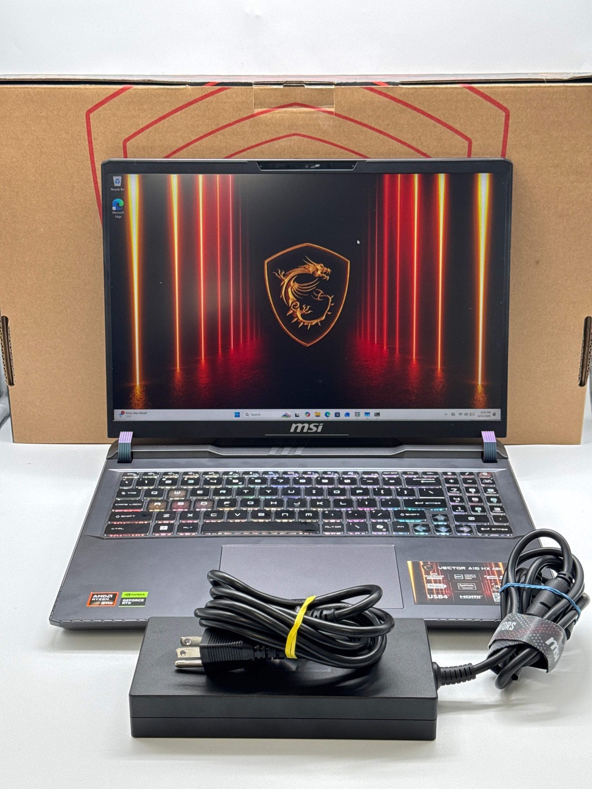 MSI Vector A16 HX 16″ Ryzen 9 8940HX 16GB RAM 1TB SSD RTX 5070 Ti Black Used