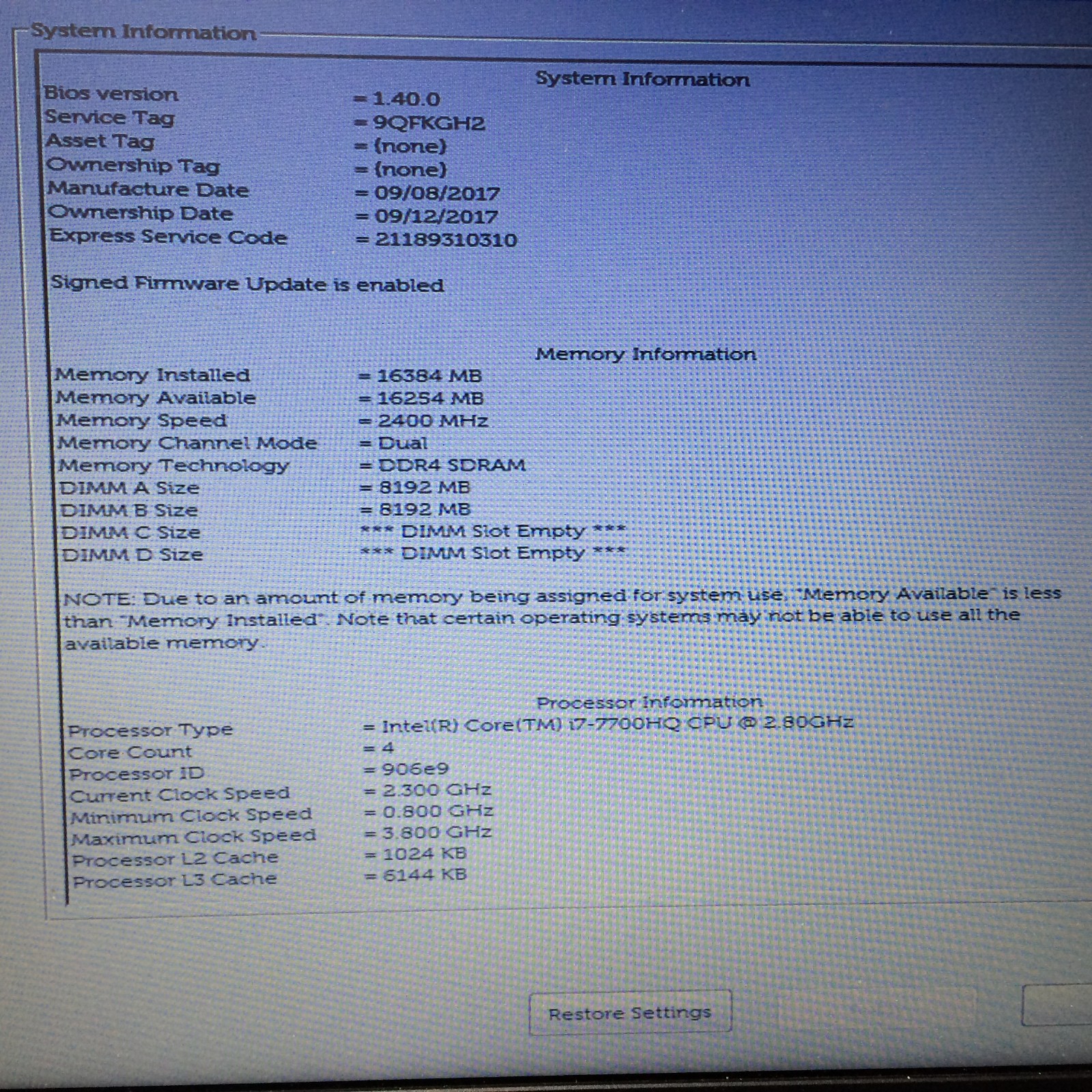 DELL Precision 7520 15.6″ Four CORE i7-7700HQ 2.80 GHz 16 GB 256 SSD