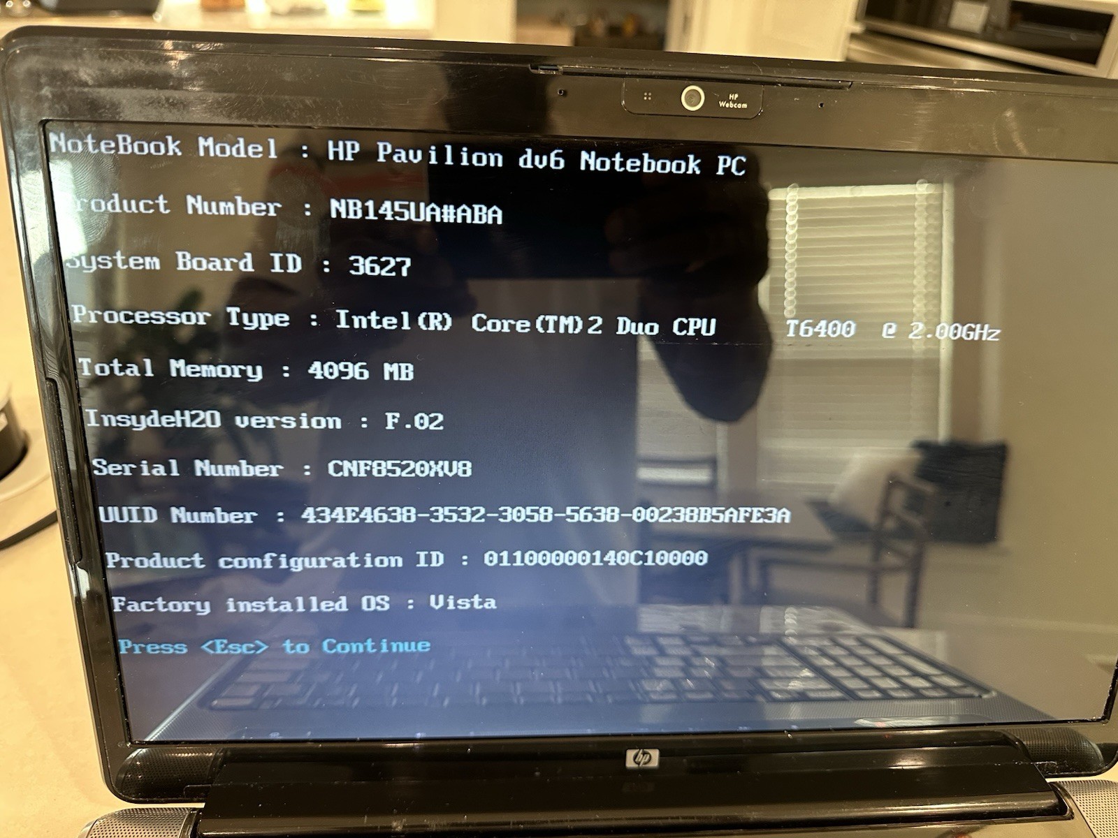 HP PAVILION DV6-1030US ENTERTAINMENT NOTEBOOK PC 16″ FOR PARTS OR REPAIR ONLY