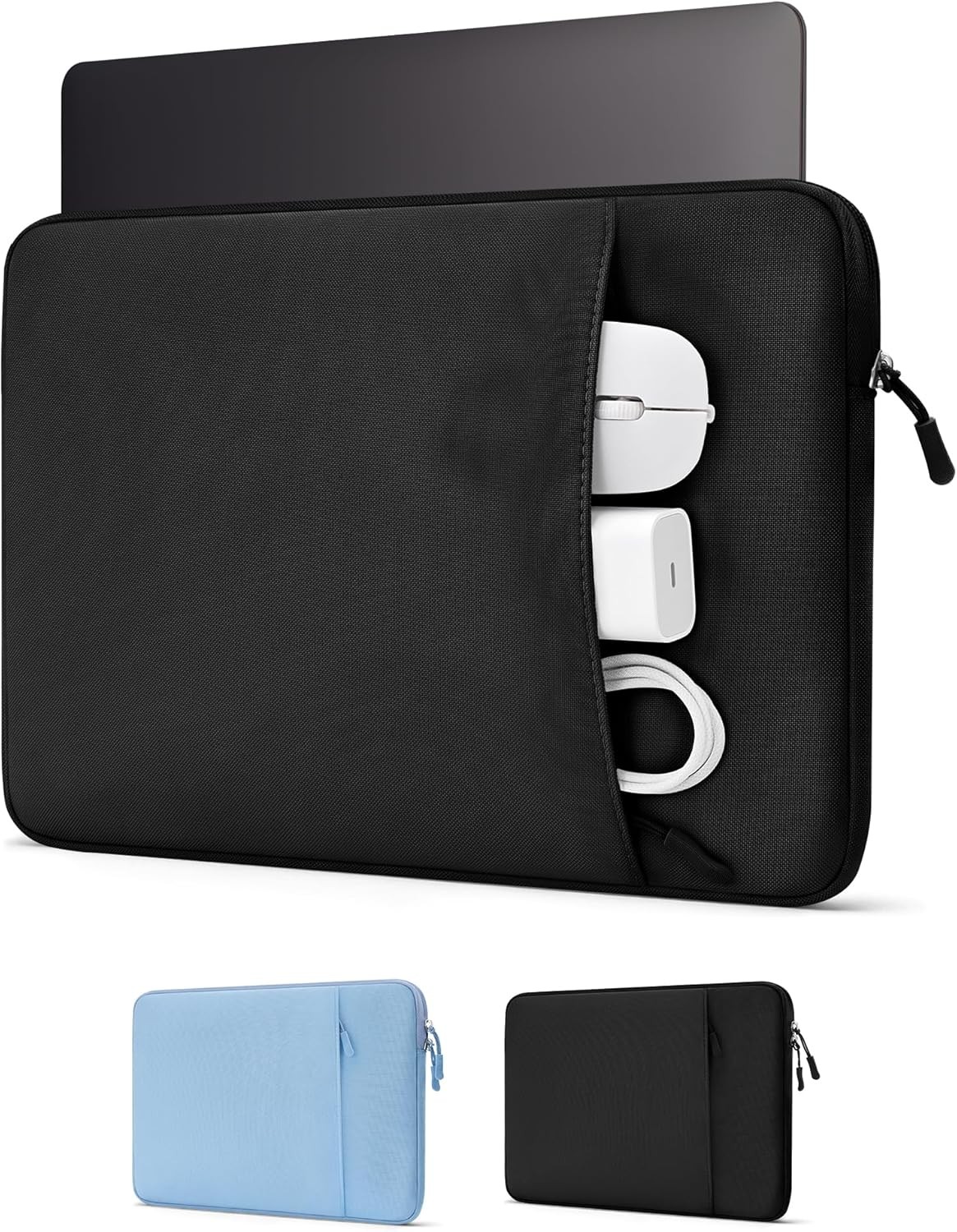 15″ Laptop Sleeve for MacBook Air/Pro, Fits HP Dell ASUS Lenovo Acer – Black