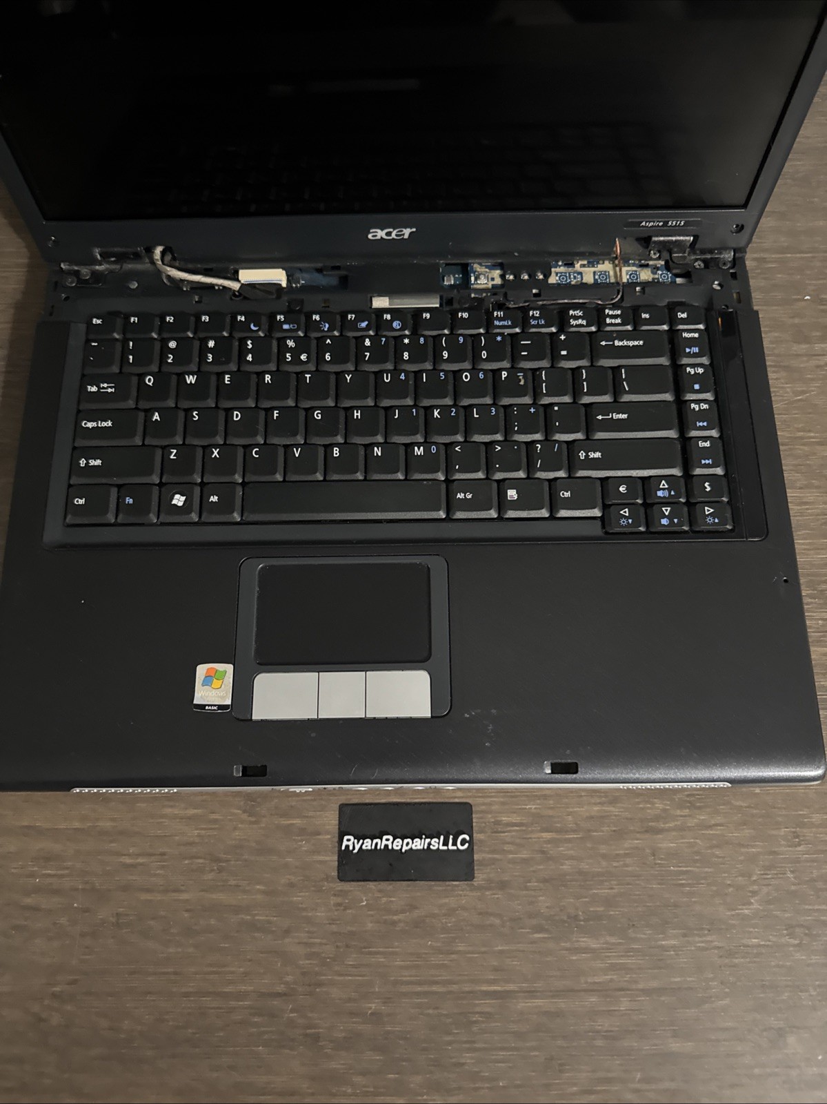 Acer Aspire 5515 15.4″ Laptop AMD 2650e 1.6GHz 1GB RAM 150GB HDD FOR PARTS ONLY