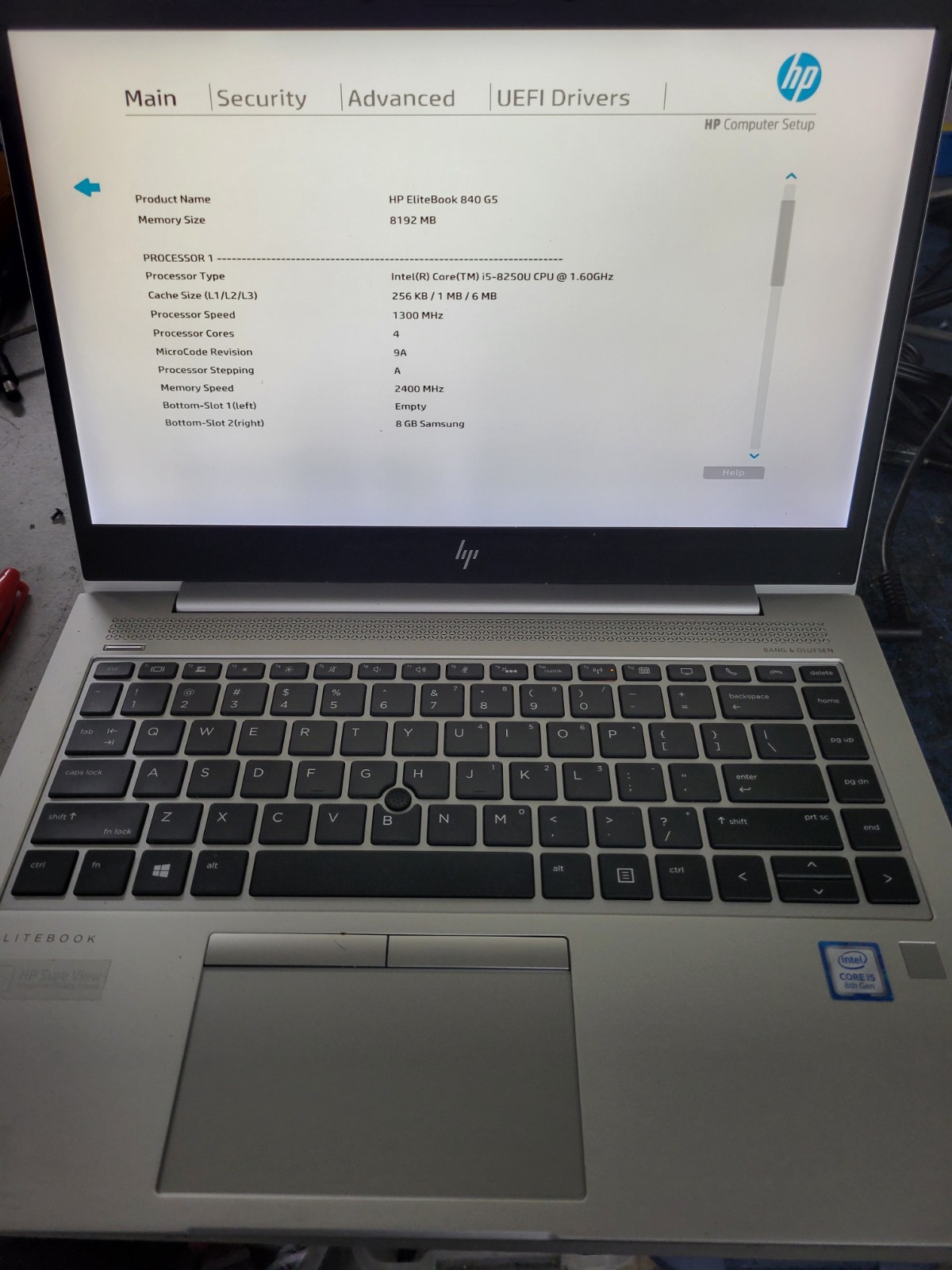 HP EliteBook 840 G5 i5-8250U@1.6GHz 8GB RAM *No Battery/HDD/OS/BIOS* | C856