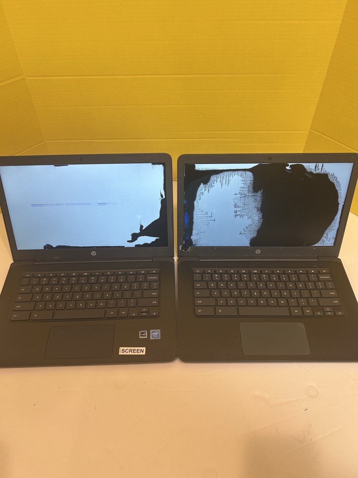 2x HP Chromebook 14 G5 Fully Functional Screen DETAIL