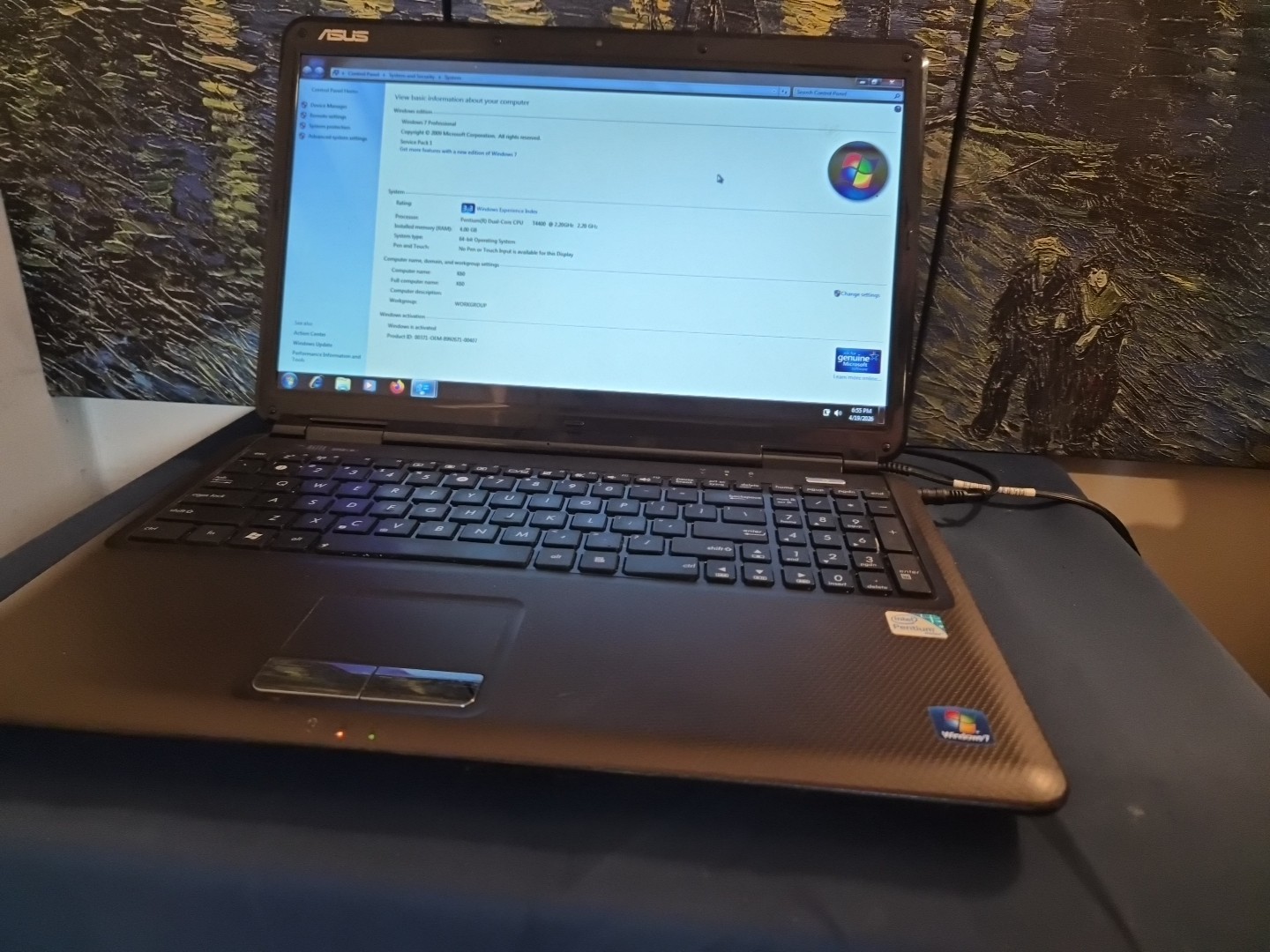 Asus K60I Laptop Intel Pentium Windows 7 Brown Textured Altec Lansing SRS A4
