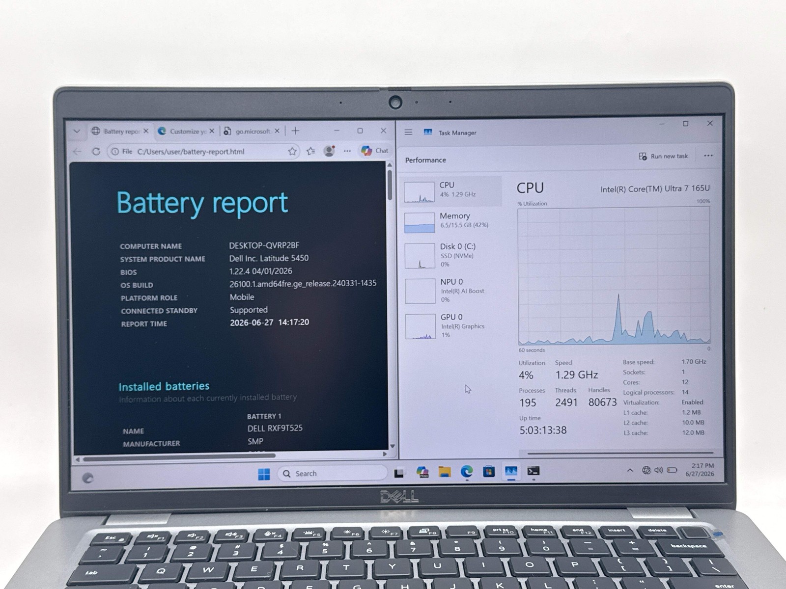 2025 Dell Latitude 5450 14″ Core Ultra 7 165U 16GB 512GB SSD w/ Charger