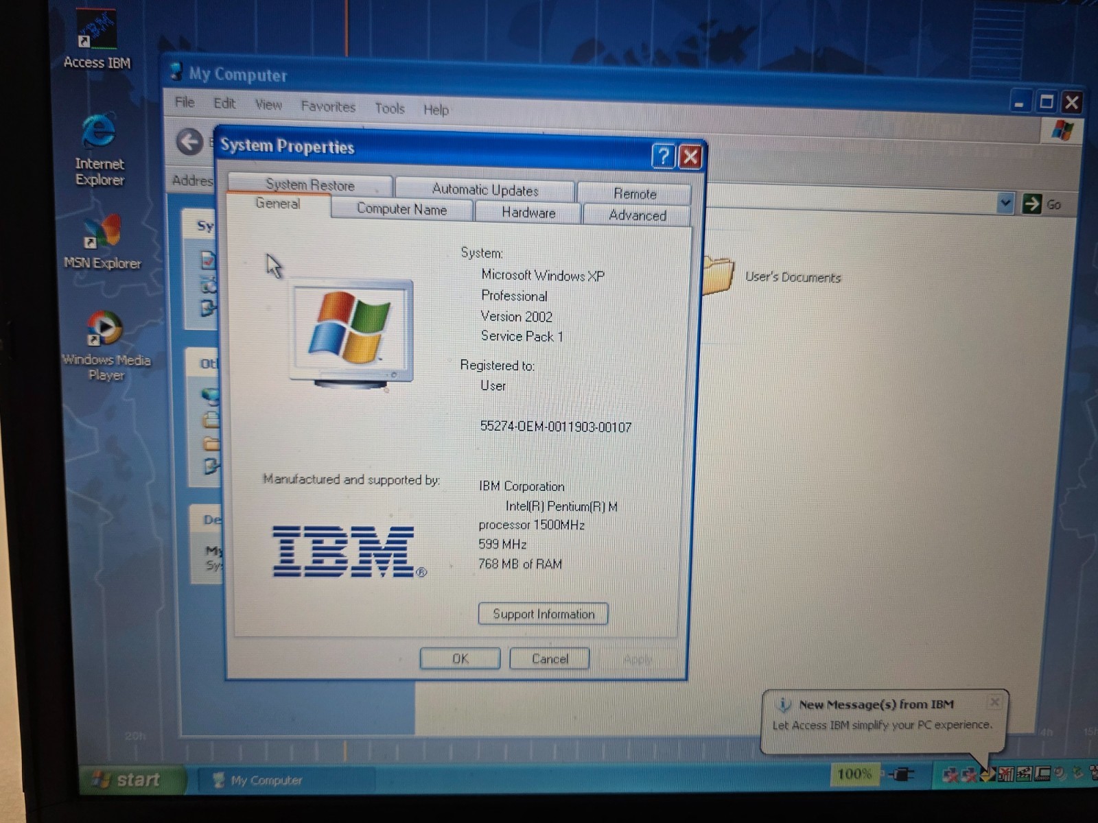 Vintage IBM ThinkPad R40 Windows XP Pro Factory Restore Pentium M Working