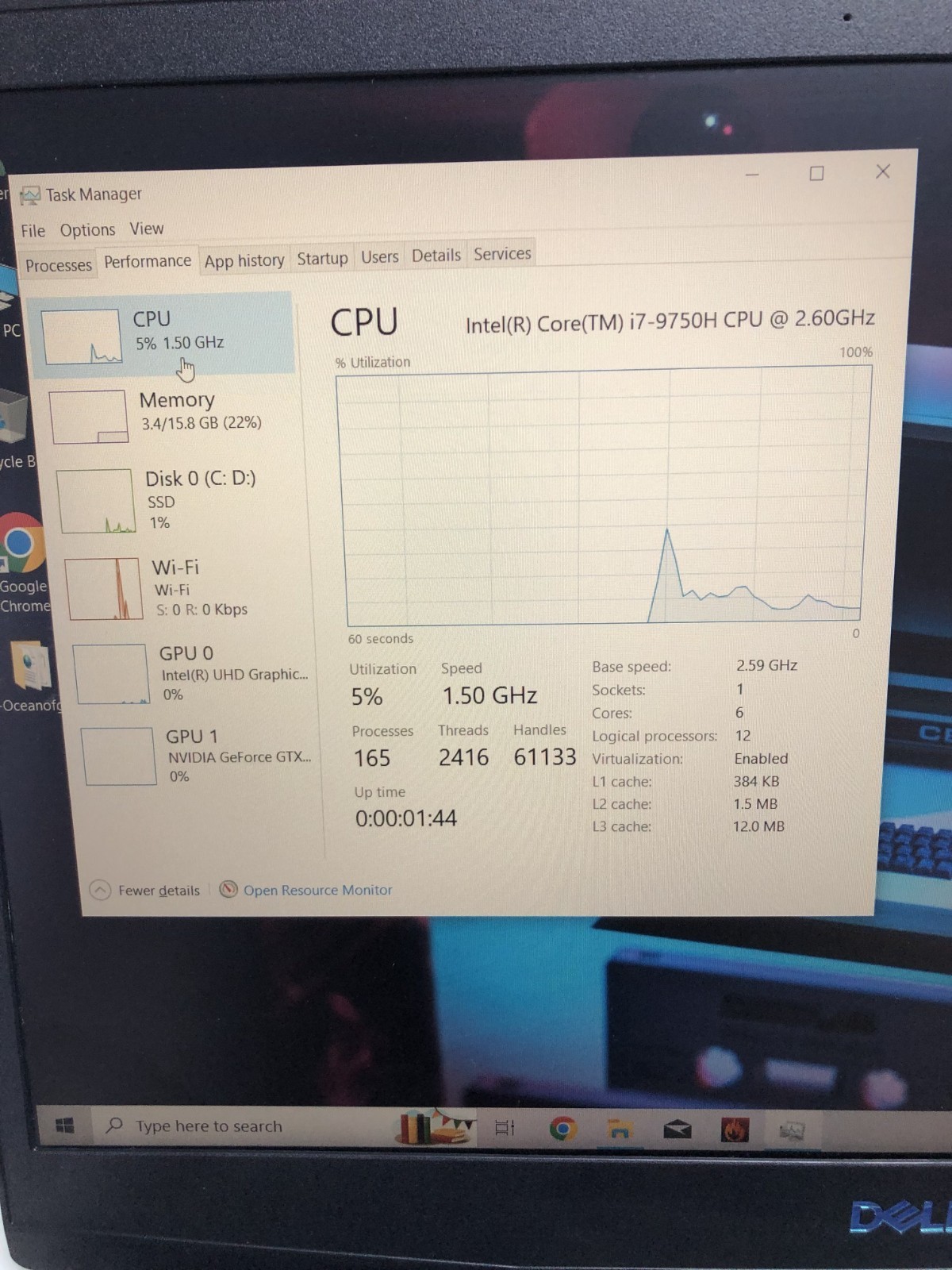 Dell G3 3590 Gaming Laptop i7-9750H 16GB 512GB SSD GTX 1660 Ti FHD